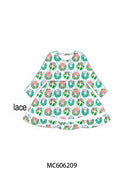PO95 Green christmas wreath print collection - Dress
