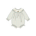 PO95 Sage duck embroidery plaid collection - Bubble