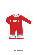 PO95 Red christmas santa tree gingerbread applique collection - Romper
