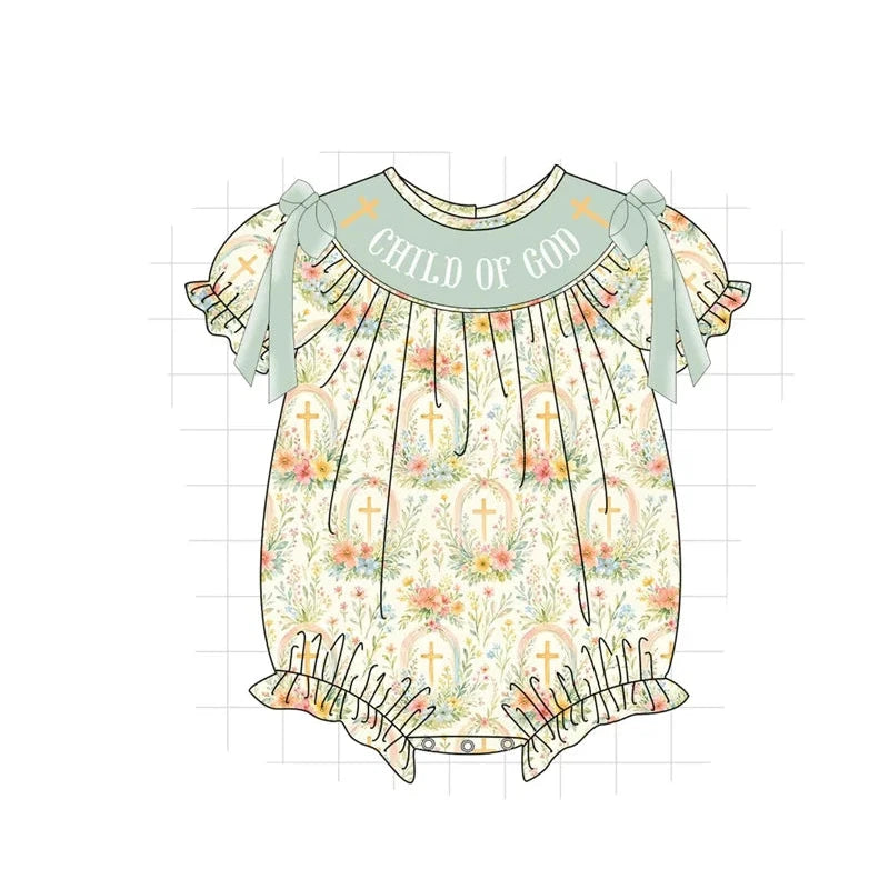 PO102 Sage child of god cross embroidery collection