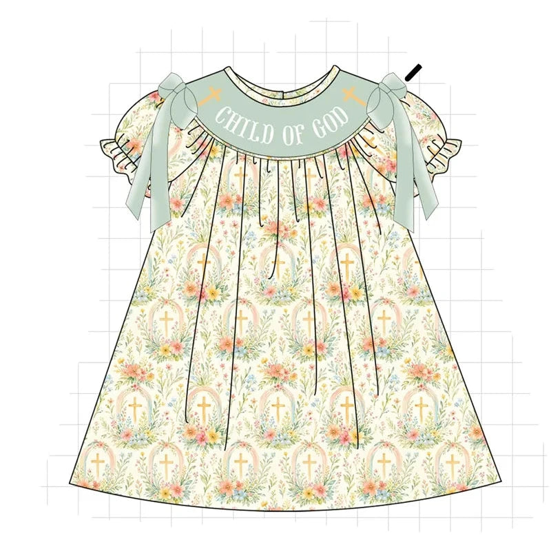 PO102 Sage child of god cross embroidery collection