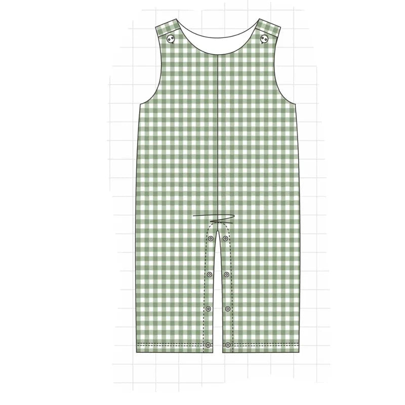 PO94 Sage gingham collection - Boy Bubble