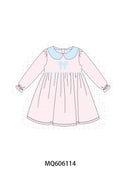 PO94 Pink&blue stripe bow applique collection - Dress