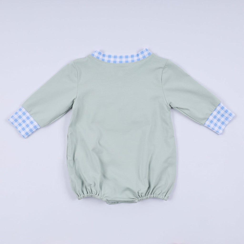 SAGE COW HAND SMOCKED BUBBLE