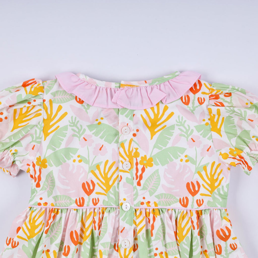 SWEET ISLAND CHARACTER HAND SMOCKED RUFFLE PANTS SET